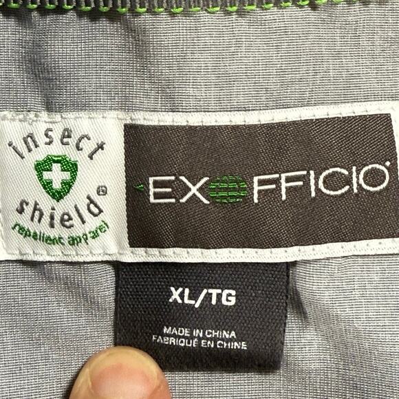 ExOfficio Insect Shield Shirt Mens XL Gray Long Sleeve Hiking Travel UPF 30 - Picture 4 of 8